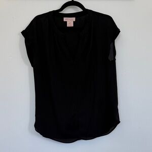 Philosophy Black Cap Sleeve Blouse
